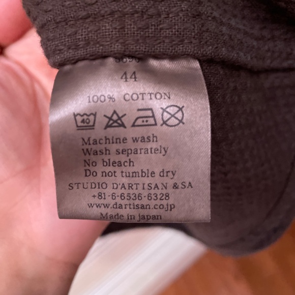 Studio d’Artisan short sleeve jacquard button down - Picture 5 of 6